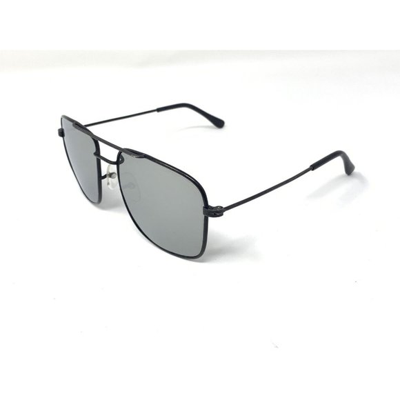 Vintage Aviator Pilot  sunglasses Glass Mirror Lenses Black Frame Unbranded - Picture 3 of 12